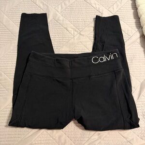 Calvin Klein Performance Women’s Black Leggings with Side Pockets Size XL